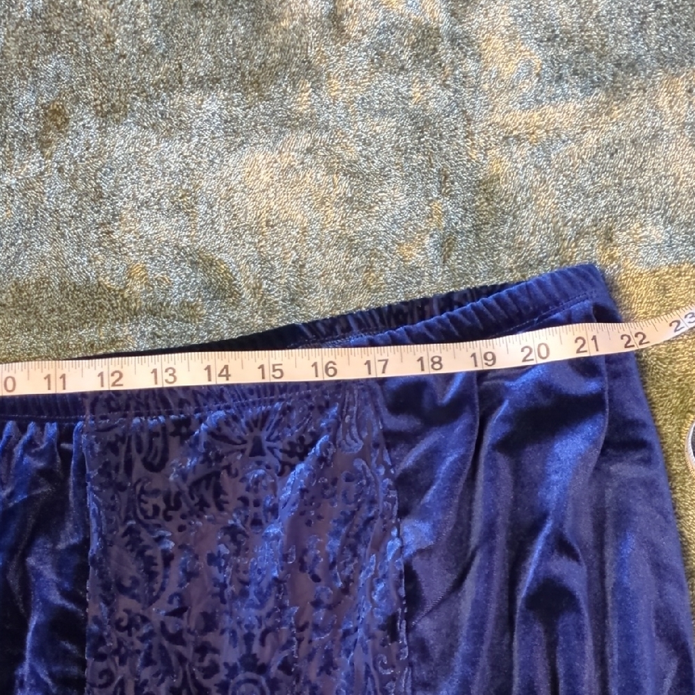 Studio 1940 Velvet Royal Blue Skirt - Rich Blue - Picture 7 of 9